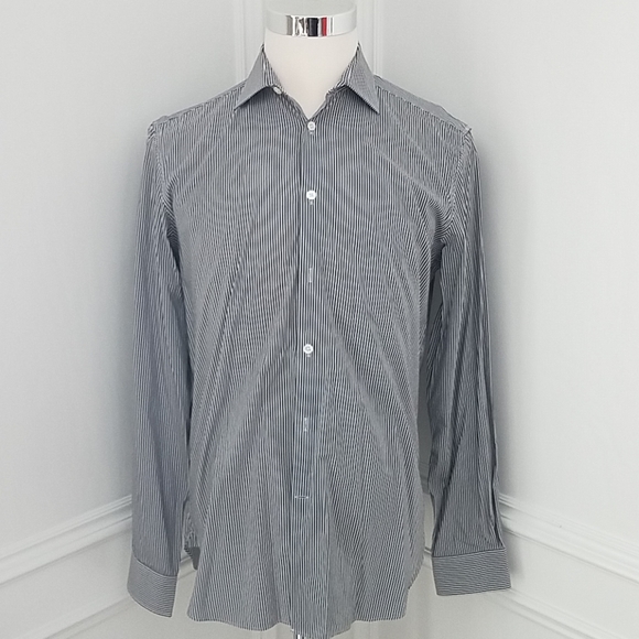 JOHN VARVATOS Classic Fit Stripe Dress Shirt - Picture 1 of 6